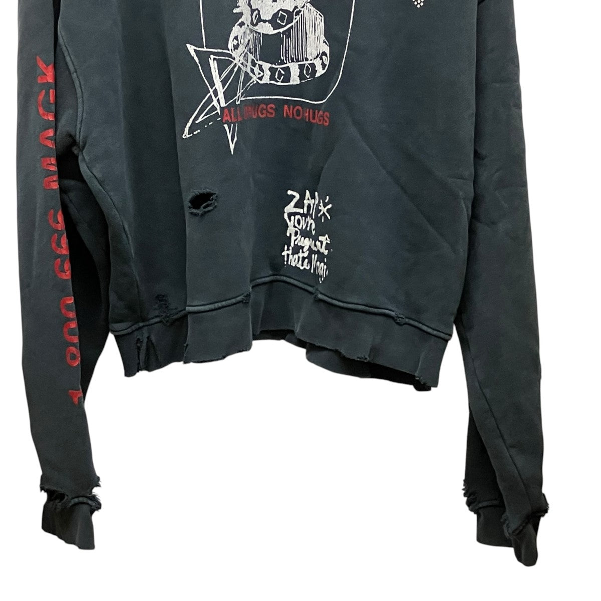 Paly Hollywood ダメージ加工プリントビジュースウェット 古着・中古-4枚目のアイテム画像