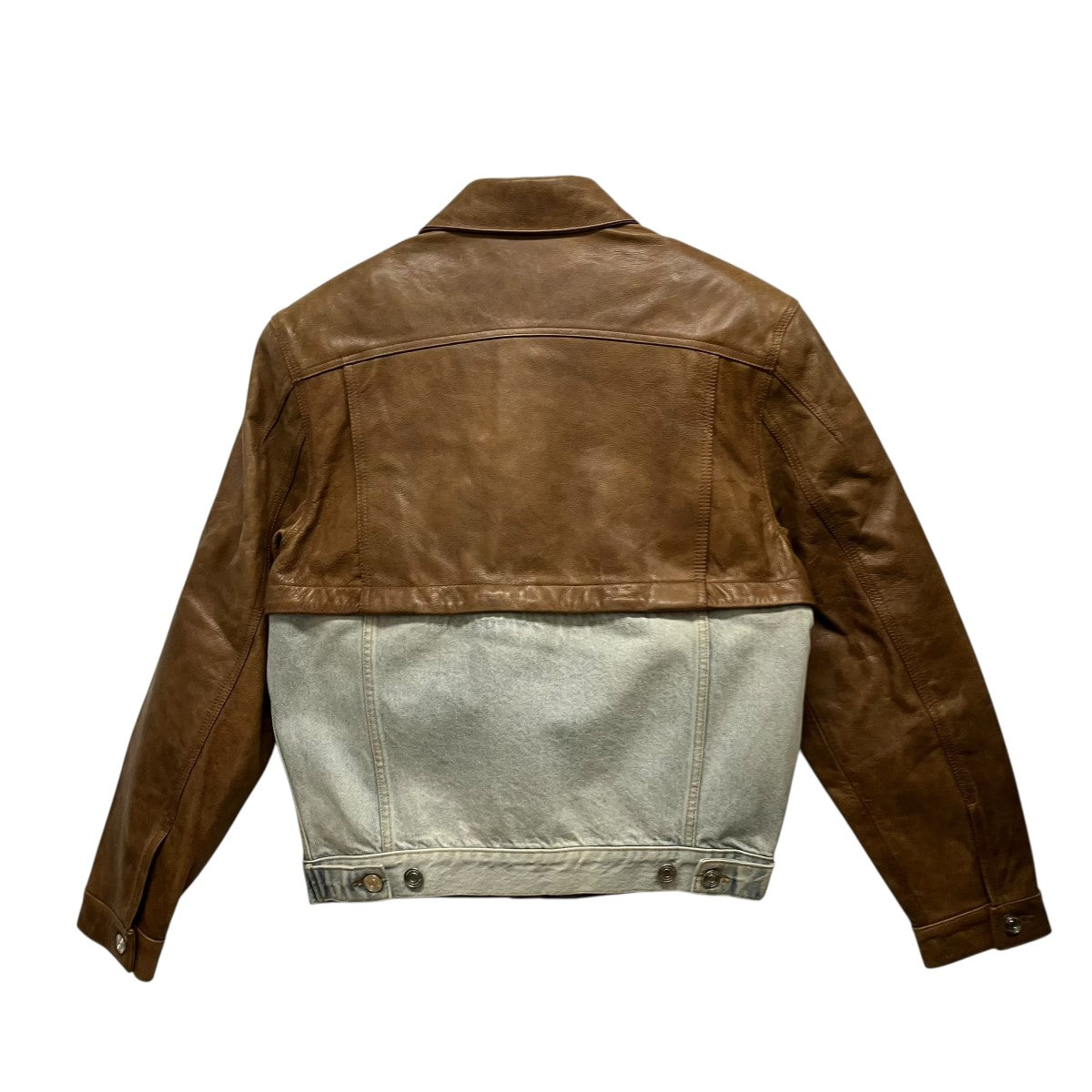 VTMNTS ヴェトモン カレッジジャケット VETMENTS(ヴェトモン) Convertible leather and denim jacketレザー