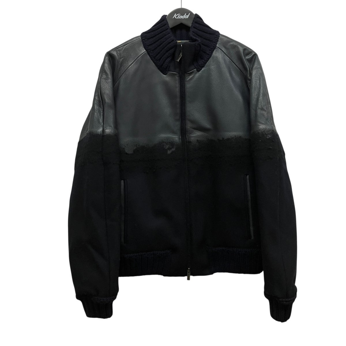 レザーウールグラデーションジャケットFW0677 P7P