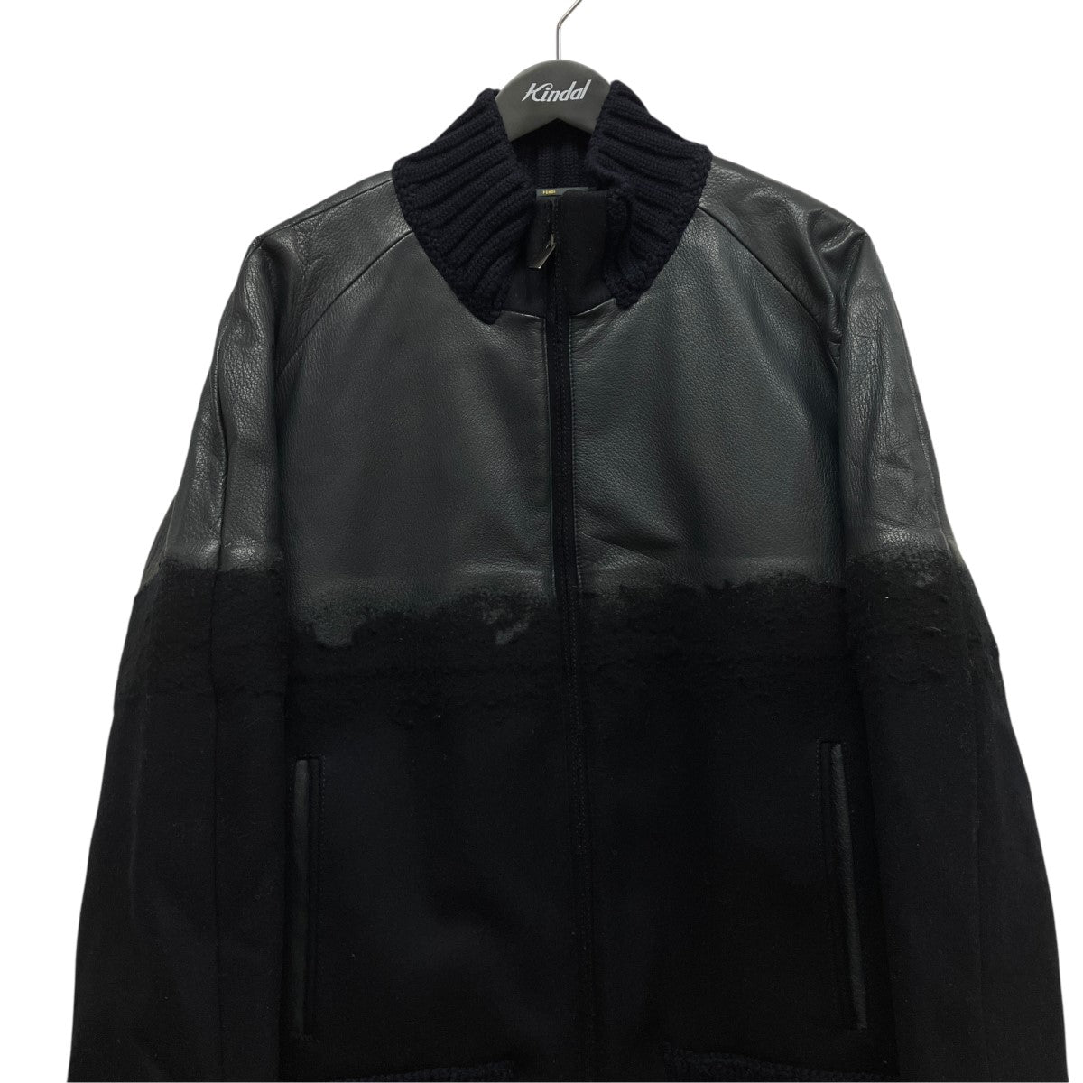 レザーウールグラデーションジャケットFW0677 P7P