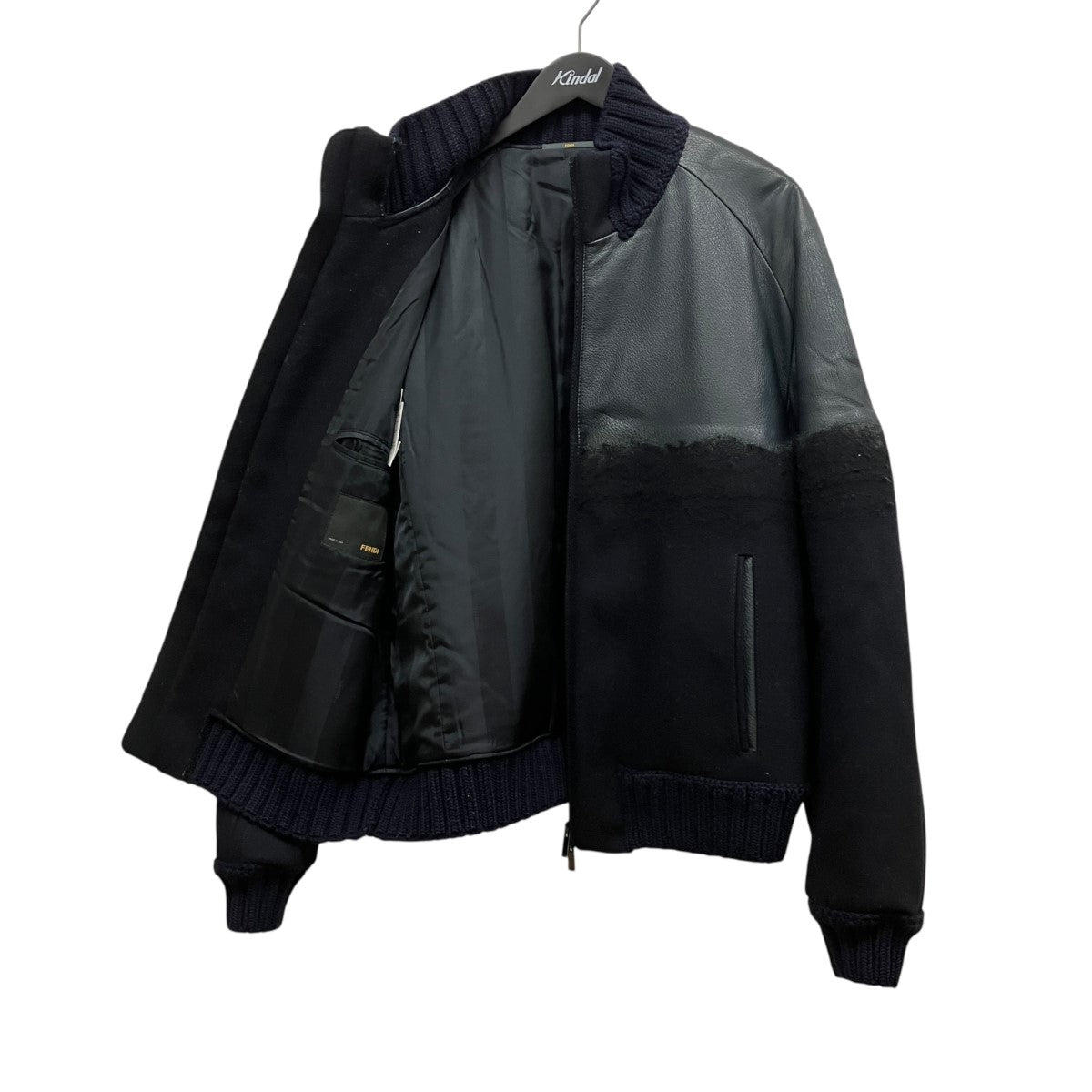 レザーウールグラデーションジャケットFW0677 P7P