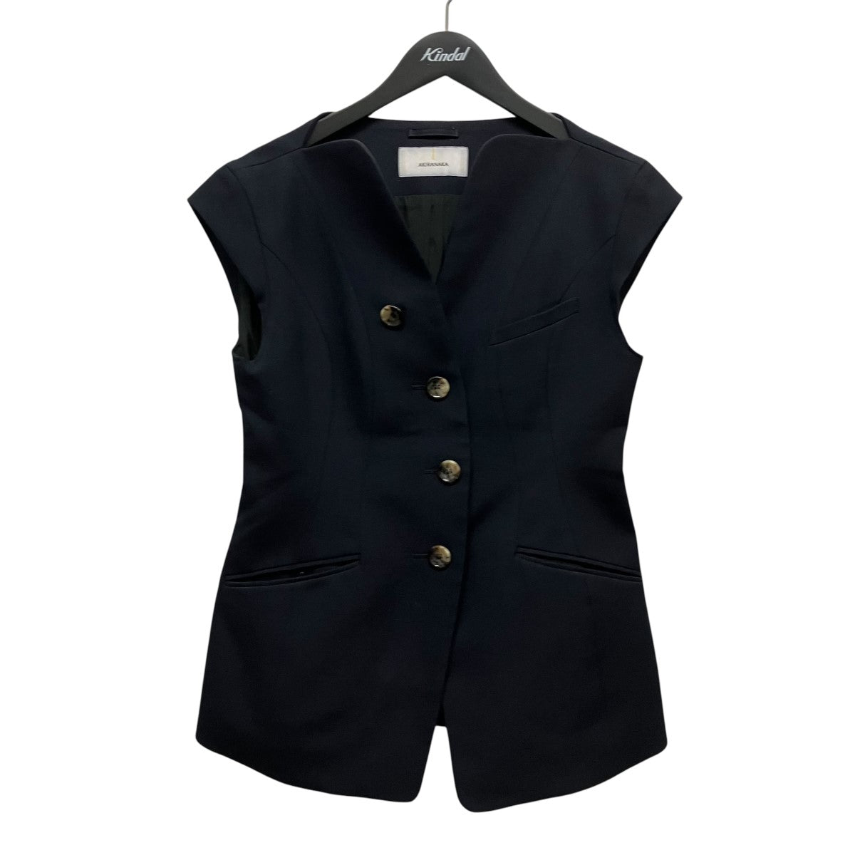 AKIRA NAKA Sesilia jacketジレAS2512-NV 古着・中古-1枚目のアイテム画像