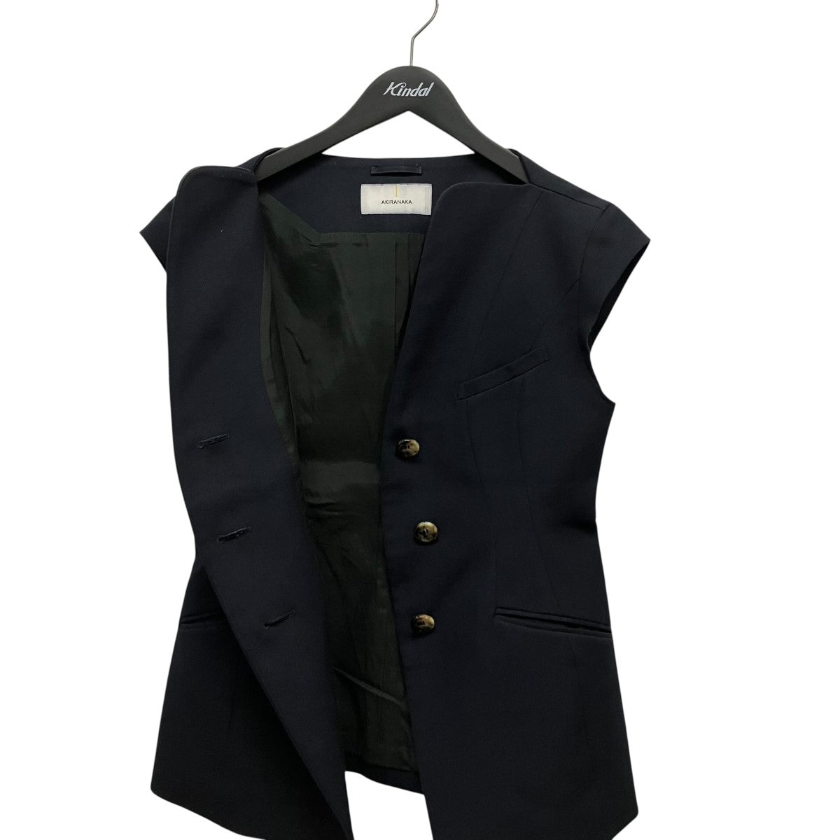 AKIRA NAKA Sesilia jacketジレAS2512-NV 古着・中古-3枚目のアイテム画像