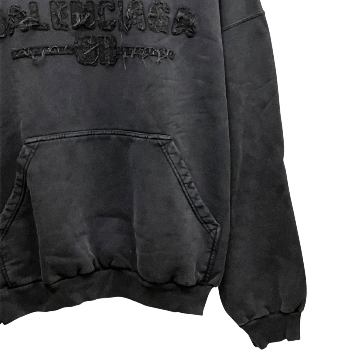BALENCIAGA 25SSウォッシュドロゴパーカー821861 TSVA1 古着・中古-4枚目のアイテム画像