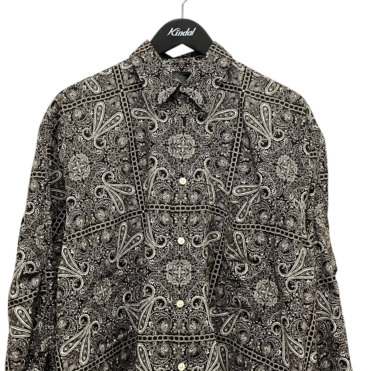 24SSペイズリー 柄テック ボタンダウンシャツBE-81024