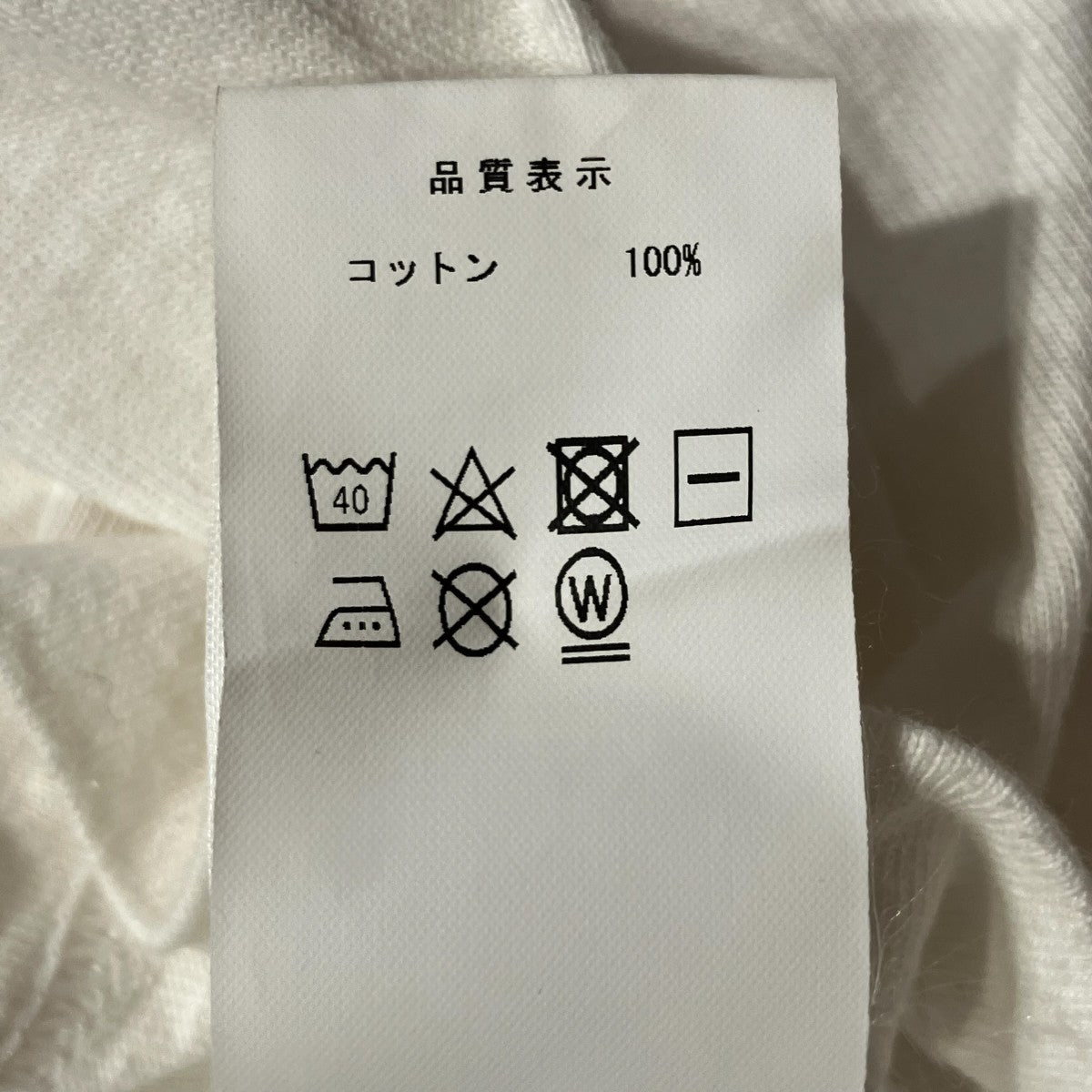 DESCENDANT(ディセンダント) プリントTシャツ ホワイト×ブラック