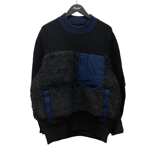 sacai(サカイ) ボア切替プルオーバーニット20-02400M 20-02400M