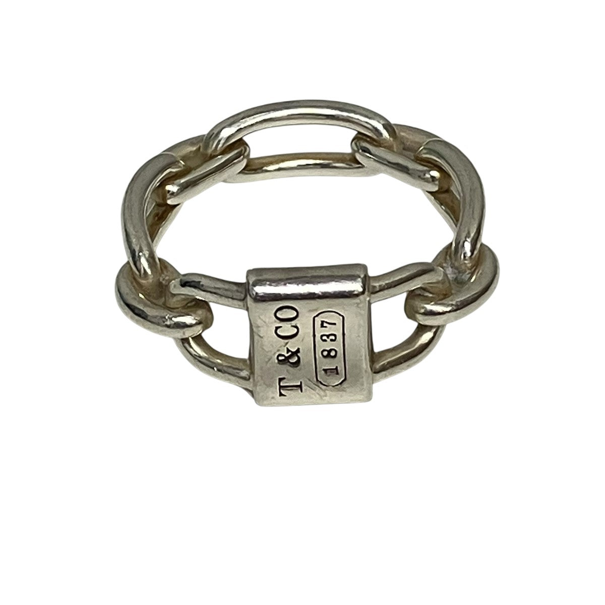 Tiffany & Co. ステンレススチール 二重リング Tiffany ＆ Co．(ティファニー) スモールダブルロックリング シルバー