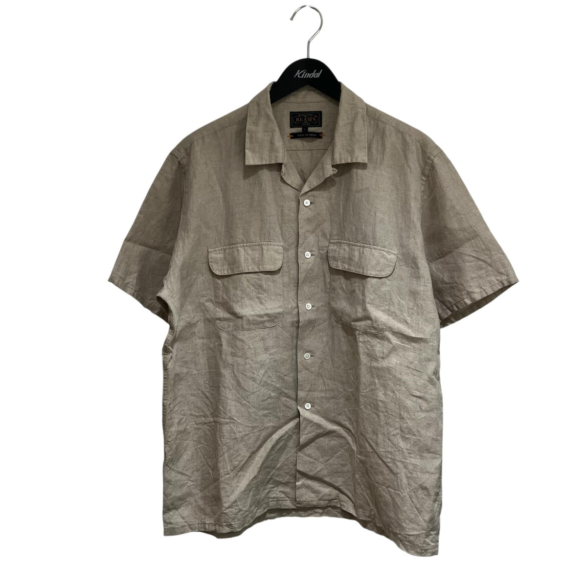 BEAMS PLUS リネンハーフスリーブシャツ38-01-0128-139 古着・中古-1枚目のアイテム画像