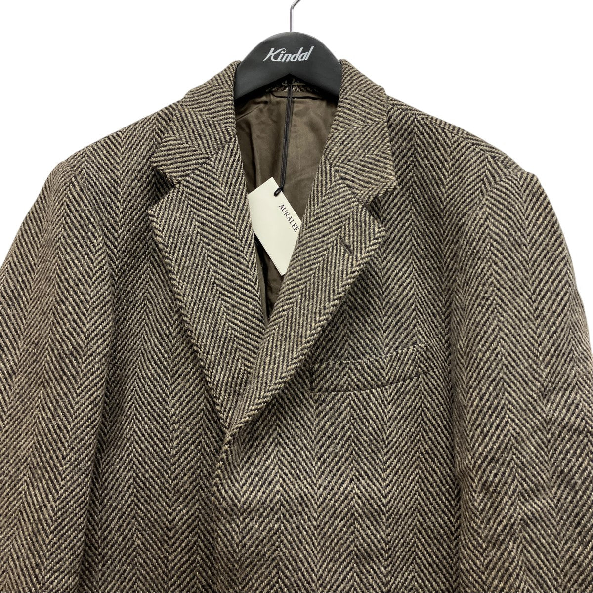 24AWラマシェットランドウールツイードジャケットA24AJ02LS LAMA SHETLAND WOOL TWEED OVER JACKET