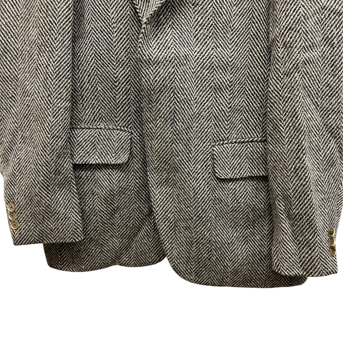 24AWラマシェットランドウールツイードジャケットA24AJ02LS LAMA SHETLAND WOOL TWEED OVER JACKET