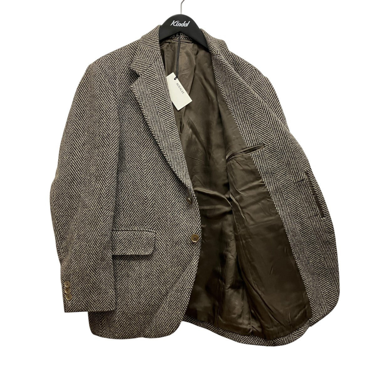 24AWラマシェットランドウールツイードジャケットA24AJ02LS LAMA SHETLAND WOOL TWEED OVER JACKET