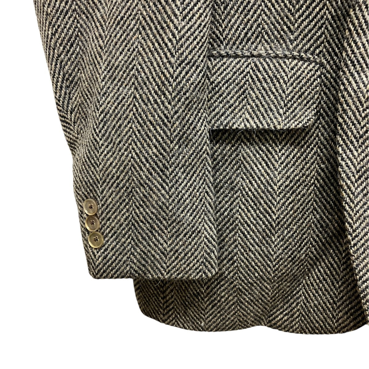24AWラマシェットランドウールツイードジャケットA24AJ02LS LAMA SHETLAND WOOL TWEED OVER JACKET
