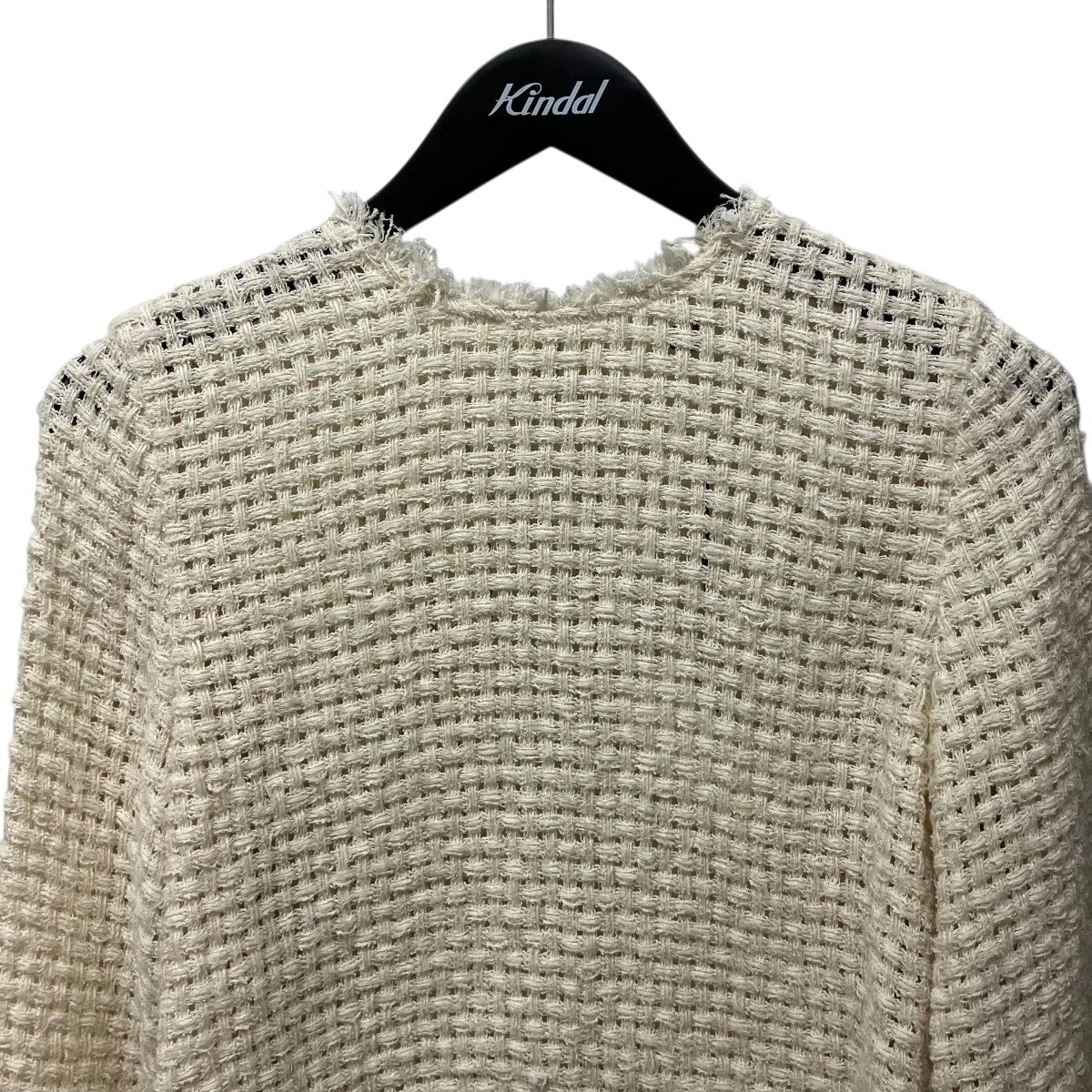 AURALEE 24SSHOMESPUN SUMMER TWEED MESH P／OホームスパンサマーツイードメッシュプルオーバーA24SP04HM 古着・中古-3枚目のアイテム画像