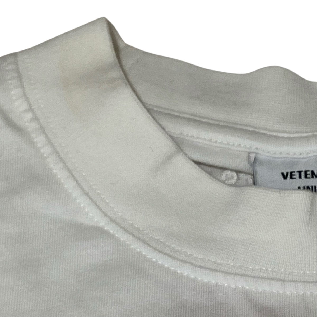 VETMEMES White We Are The People Heart Oversized T-Shirtプリント半袖カットソーUA52TR250W 古着・中古-5枚目のアイテム画像