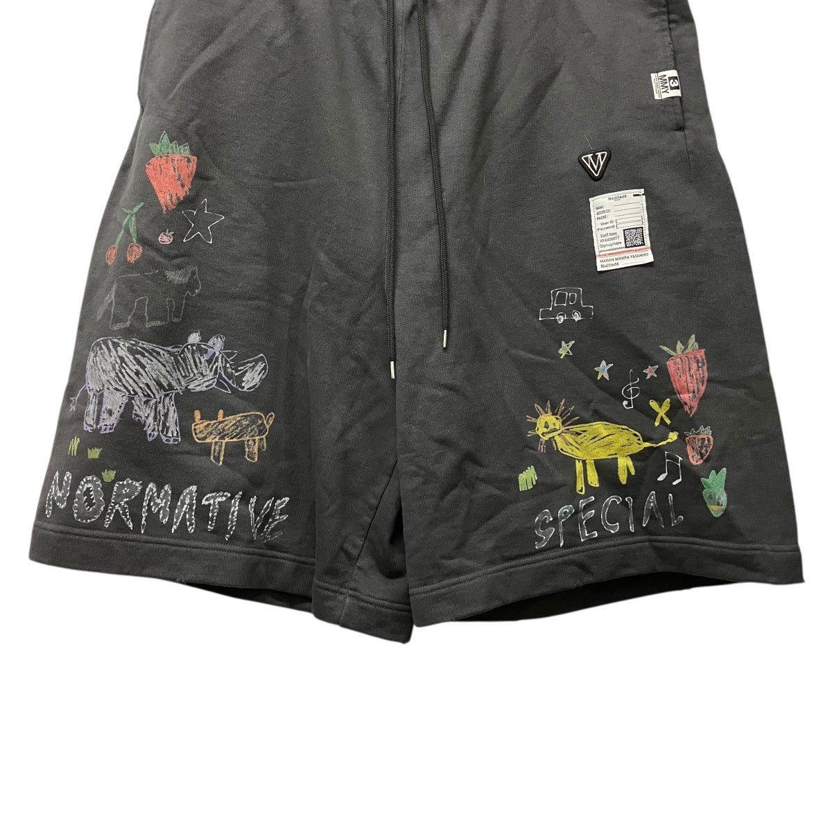 Maison MIHARA YASUHIRO 26SSKIDS DOUBLE SHORTSプリントスウェットハーフパンツJ16SP773-0 古着・中古-4枚目のアイテム画像