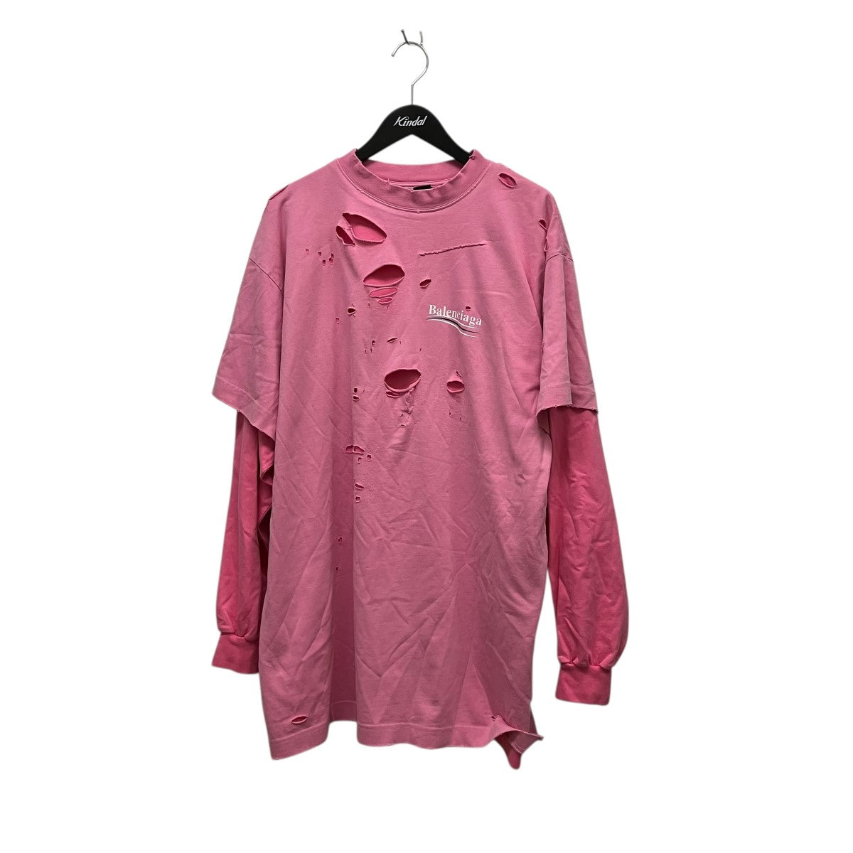 BALENCIAGA ダメージ加工レイヤードカットソー818555 古着・中古-2枚目のアイテム画像