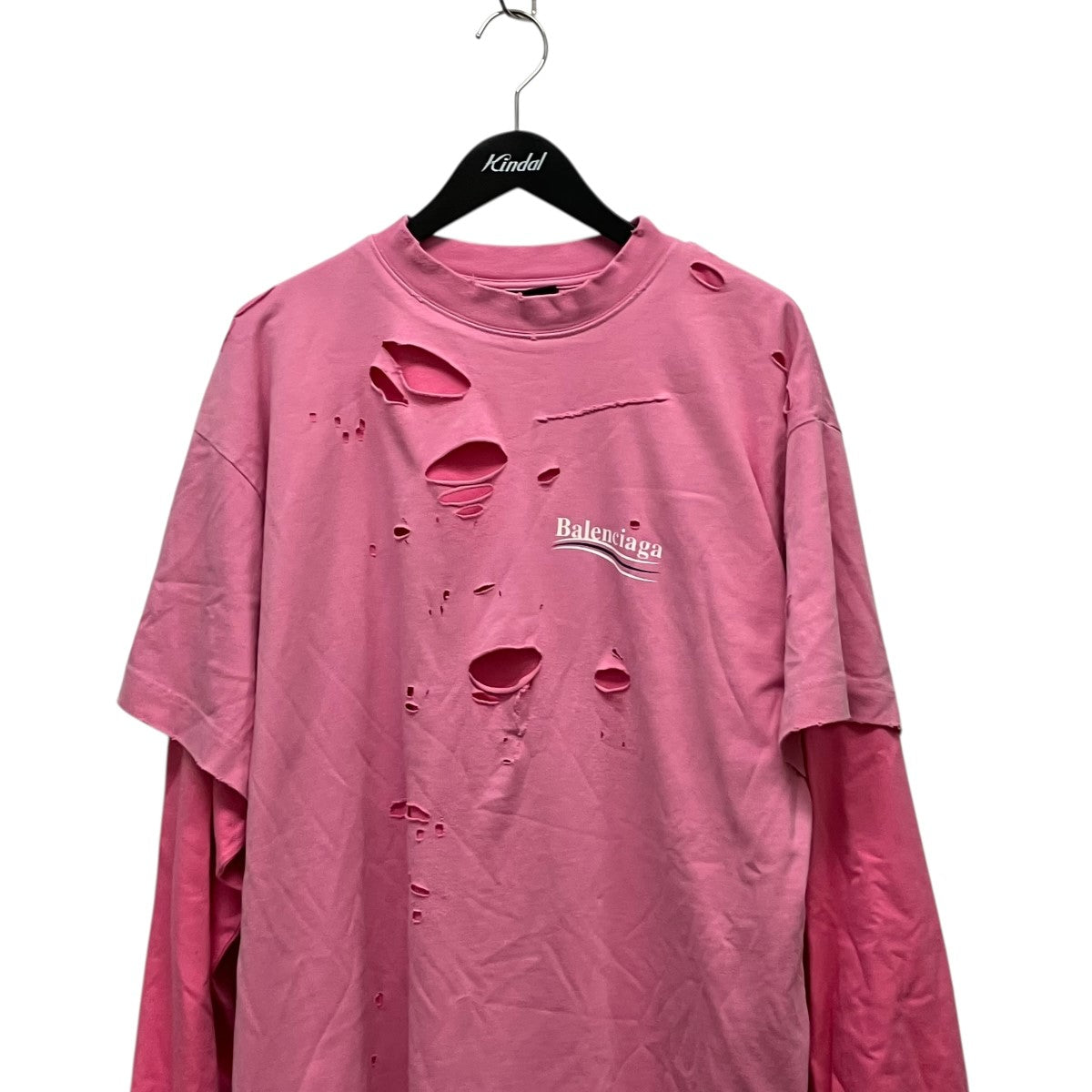 BALENCIAGA ダメージ加工レイヤードカットソー818555 古着・中古-4枚目のアイテム画像