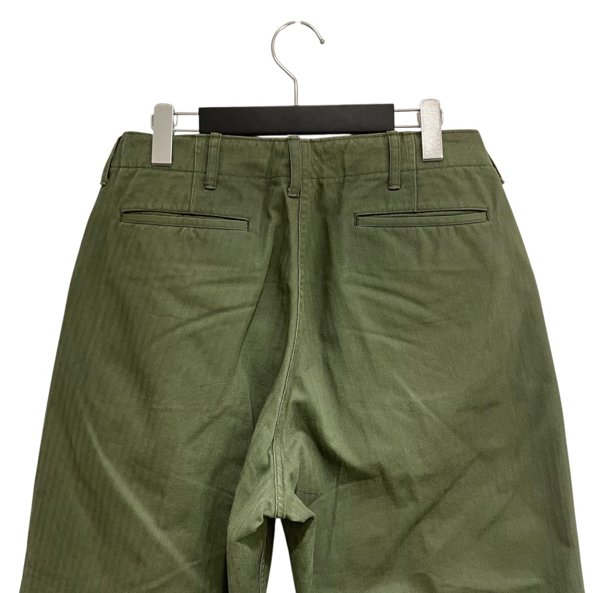BEAMS PLUS ヘリンボーンストレートパンツ38-23-0126-791 MIL Trousers Herringbone 古着・中古-4枚目のアイテム画像