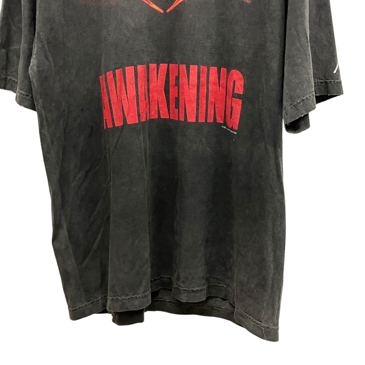 ヴィンテージ加工コットンヘビーウェイトプリントTシャツ