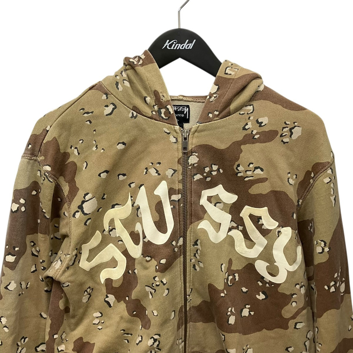 stussy(ステューシー) カモ柄ジップパーカー ベージュ サイズ M