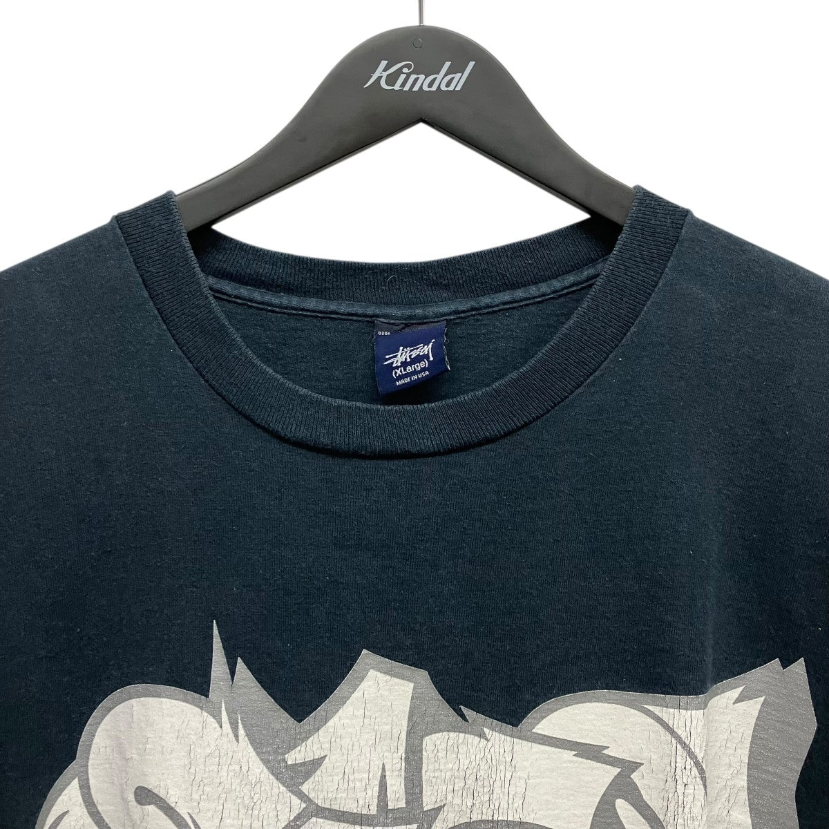 stussy 紺タグプリントカットソー 古着・中古-3枚目のアイテム画像