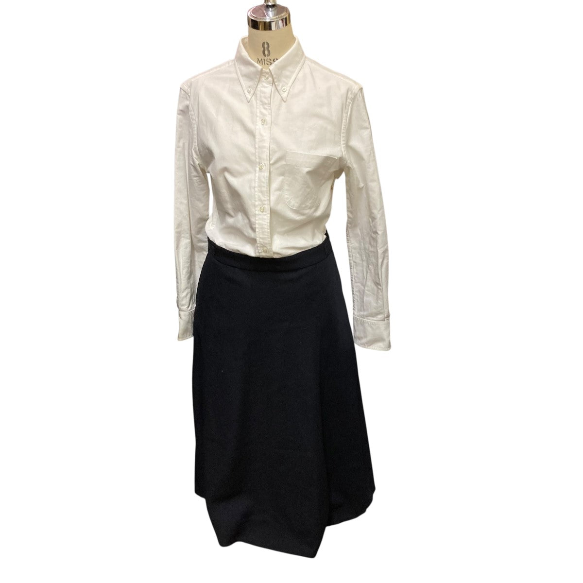 Thom Browne 2PLY FRESCO HIGHWAIST A-LINE SHIRT DRESS2 PLY フレスコ ハイウェスト Aライン ビローザニー シャツドレスFDSC75C-00473415 古着・中古-1枚目のアイテム画像