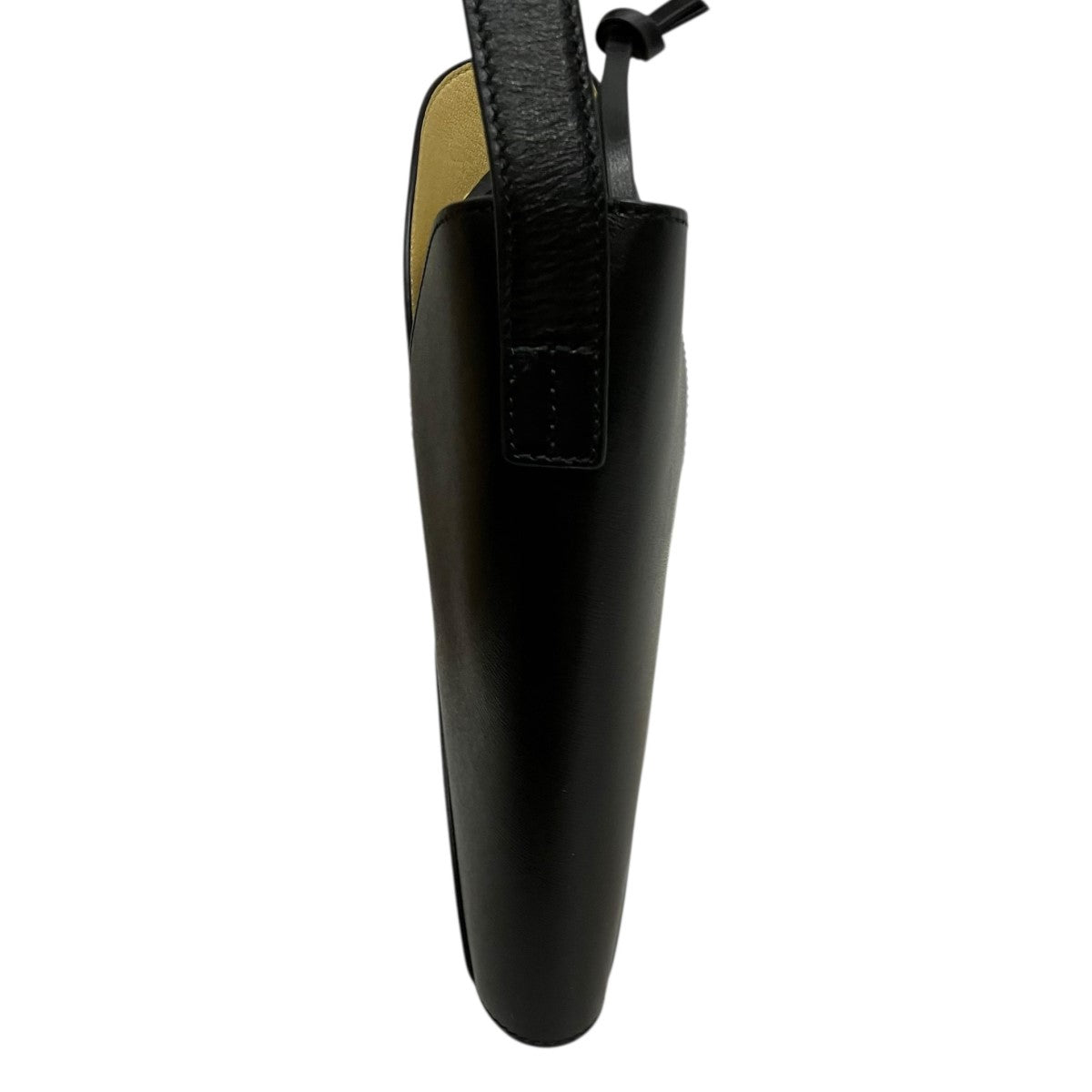 JIL SANDER CURVE SMALL巾着バッグ付きレザーショルダーバッグ 古着・中古-3枚目のアイテム画像