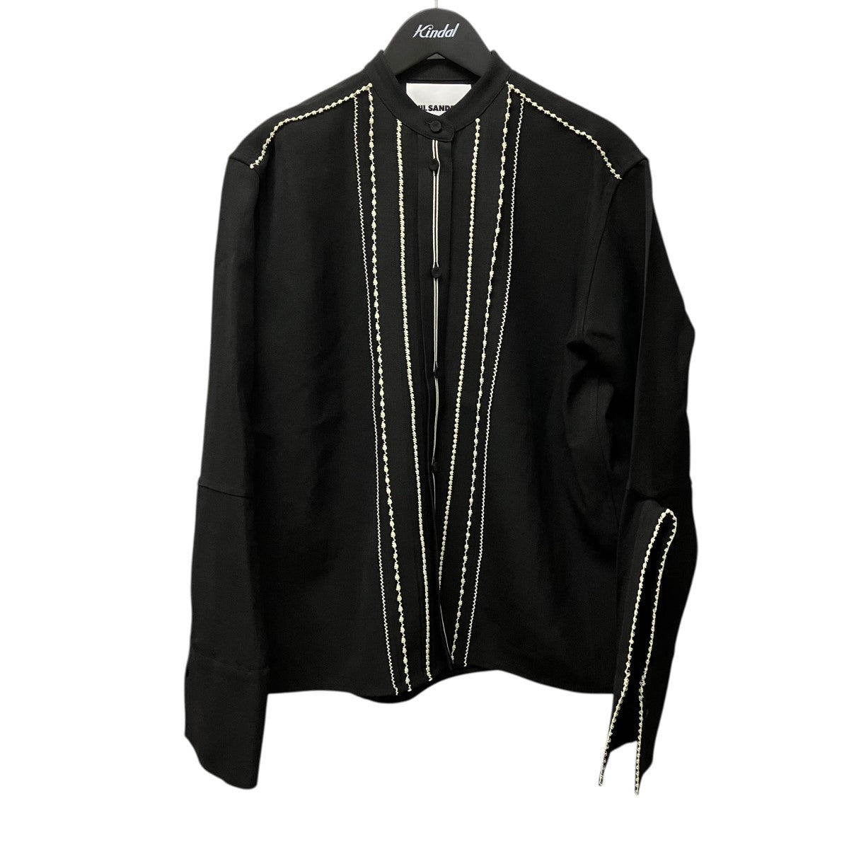 JIL SANDER ノーカラー刺しゅうシャツジャケットJ02DL0231 古着・中古-1枚目のアイテム画像