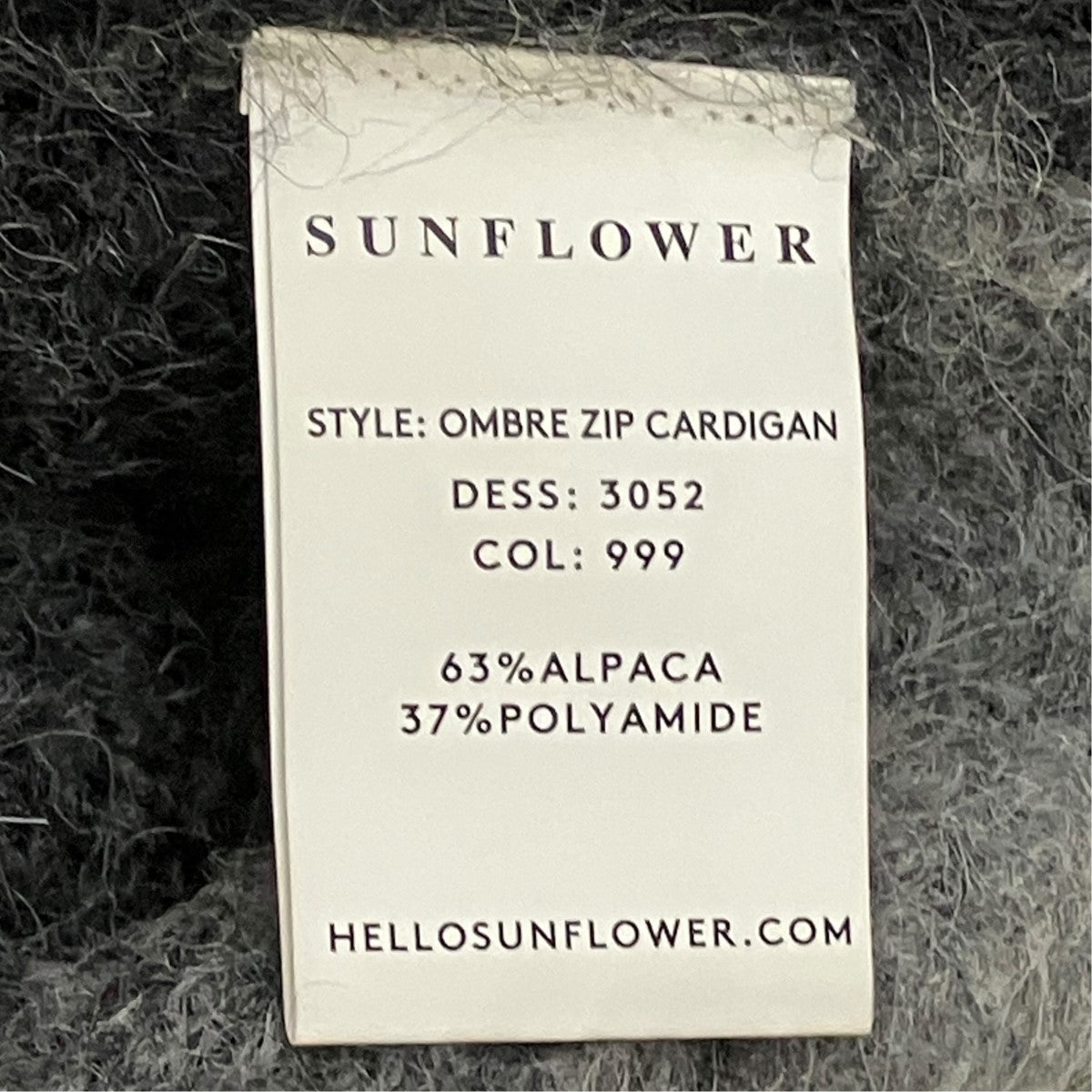 OMBRE ZIP CARDIGANアルパカオンブレジップカーディガン