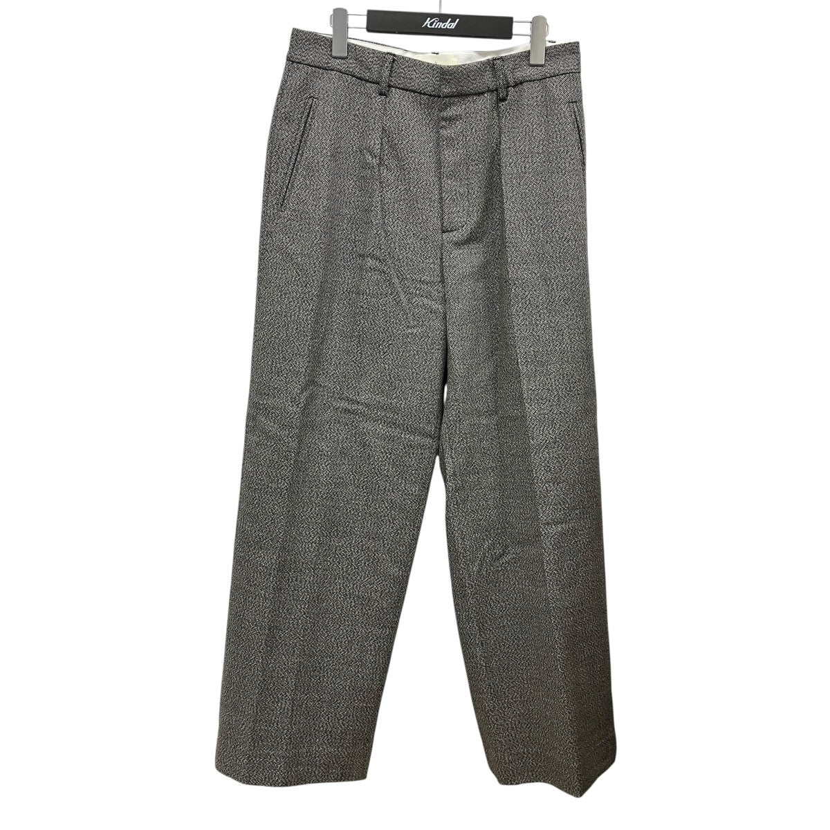SAICO TROUSERSツイードタックワイドスラックス