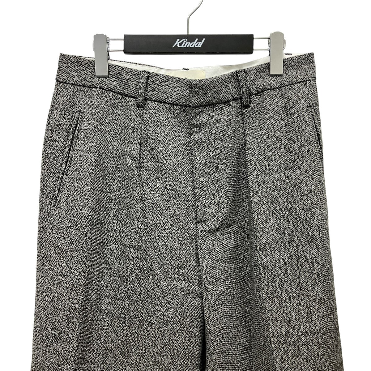 SAICO TROUSERSツイードタックワイドスラックス