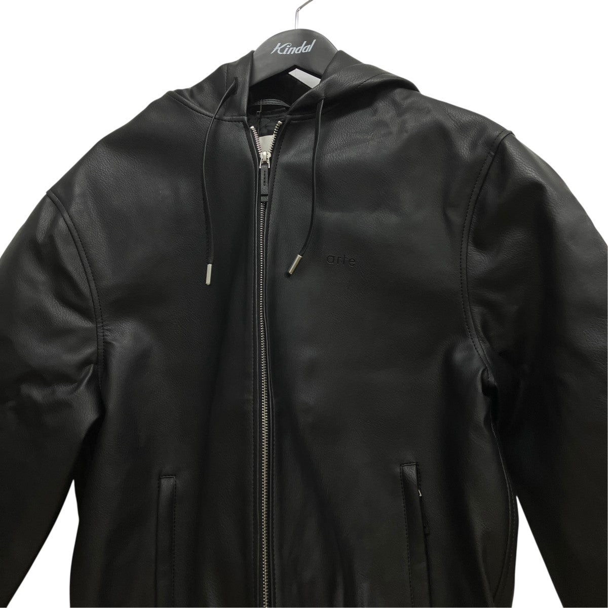Jonah Hooded JacketフーデッドフェイクレザージャケットSS24-111J