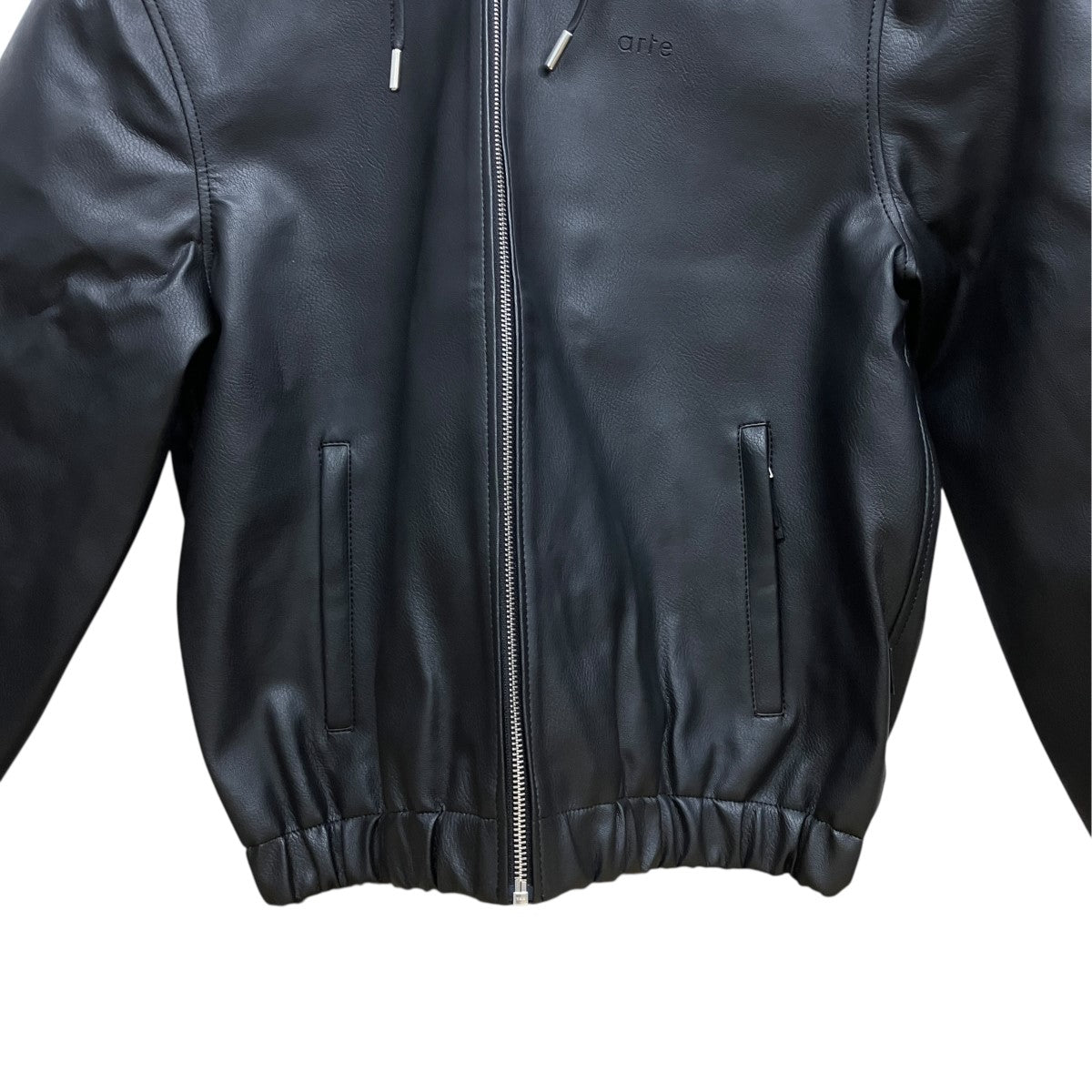 Jonah Hooded JacketフーデッドフェイクレザージャケットSS24-111J