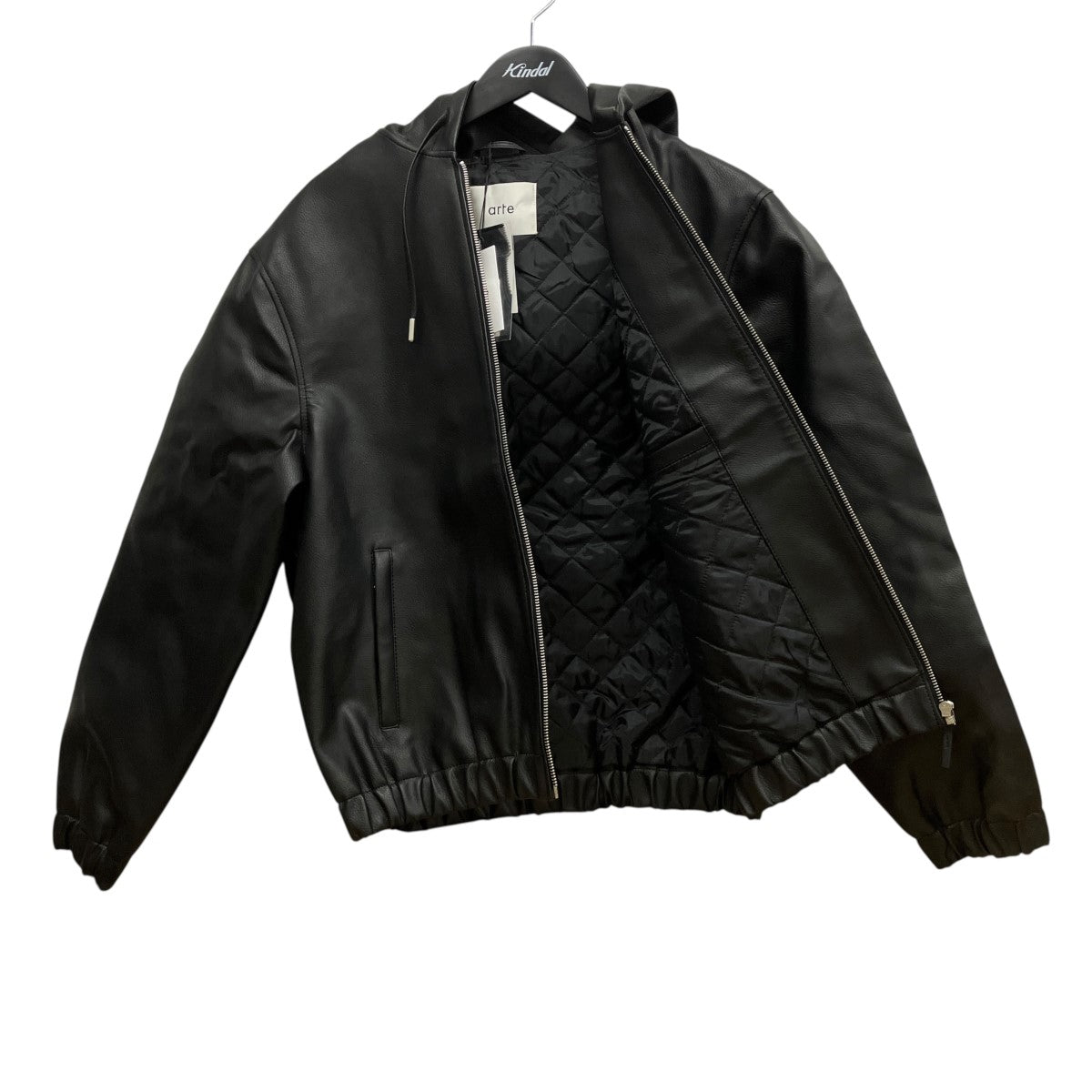Jonah Hooded JacketフーデッドフェイクレザージャケットSS24-111J