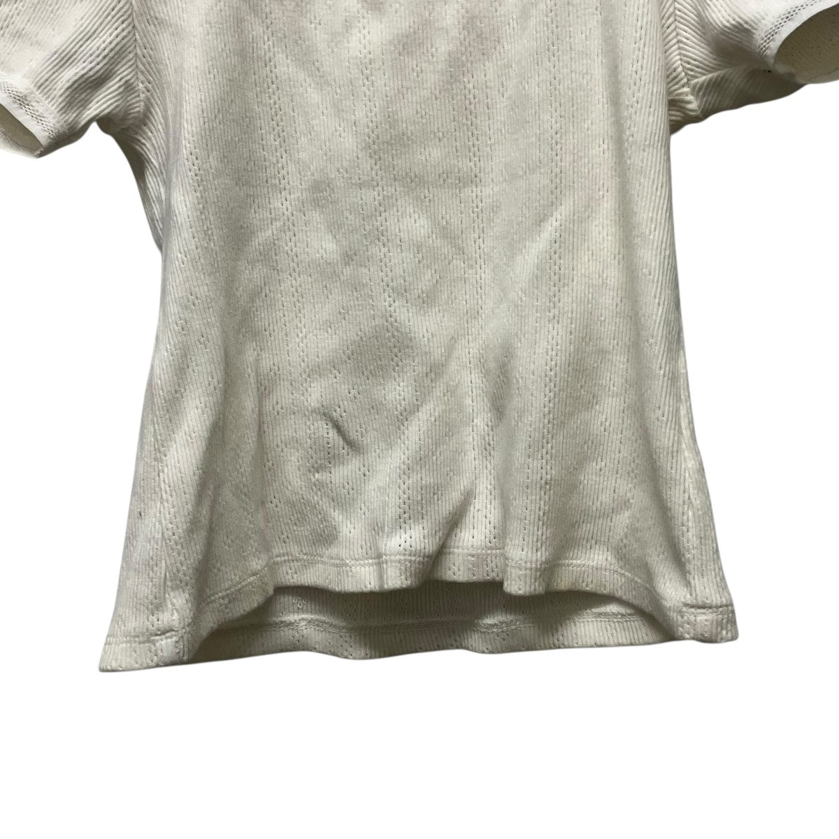 FUMIKA UCHIDA Eyelet Rib Stitch Square-neck T-shirtステッチスクエアネックTシャツFU-V-UW005 古着・中古-4枚目のアイテム画像