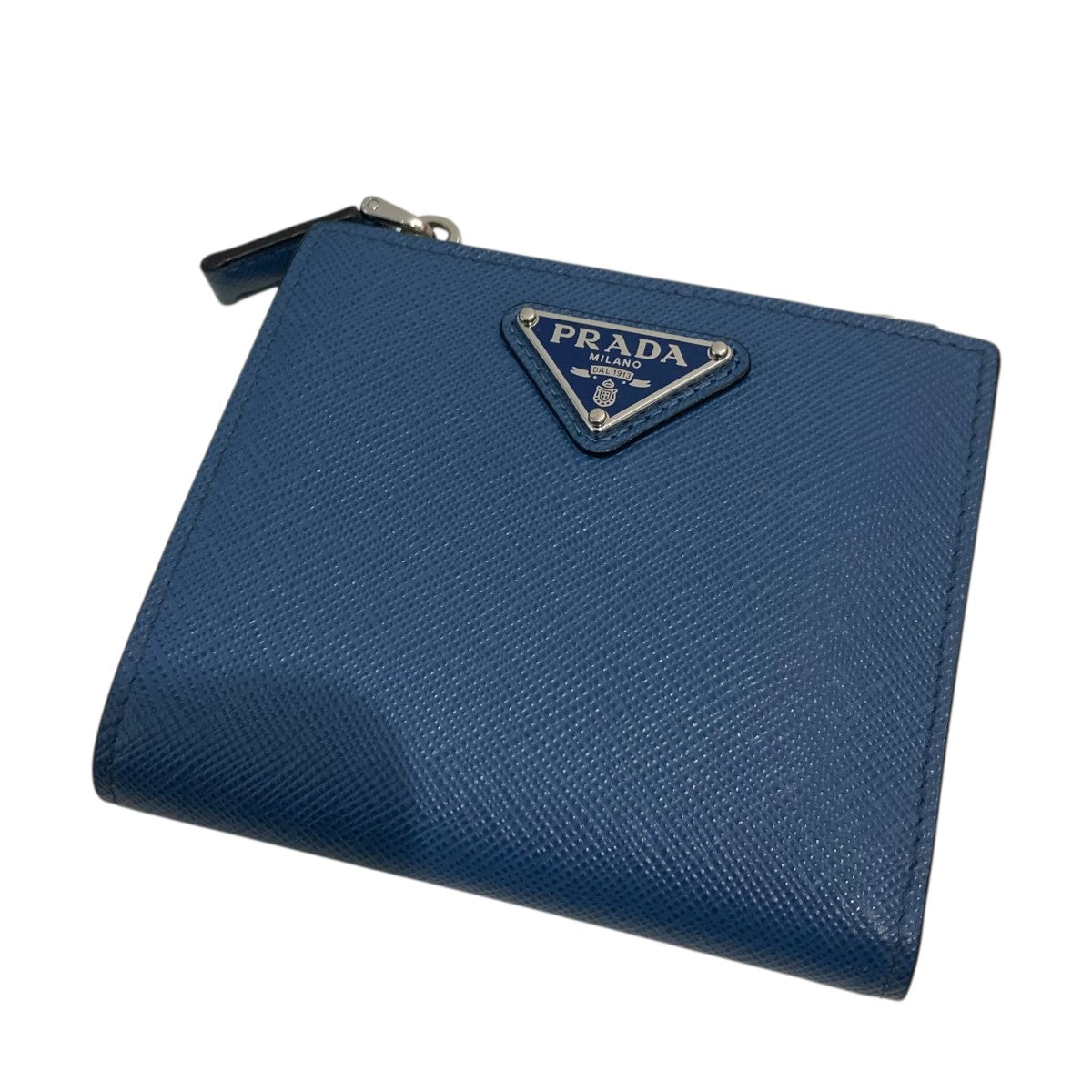 PRADA トライアングルプレート二つ折り財布 古着・中古-1枚目のアイテム画像