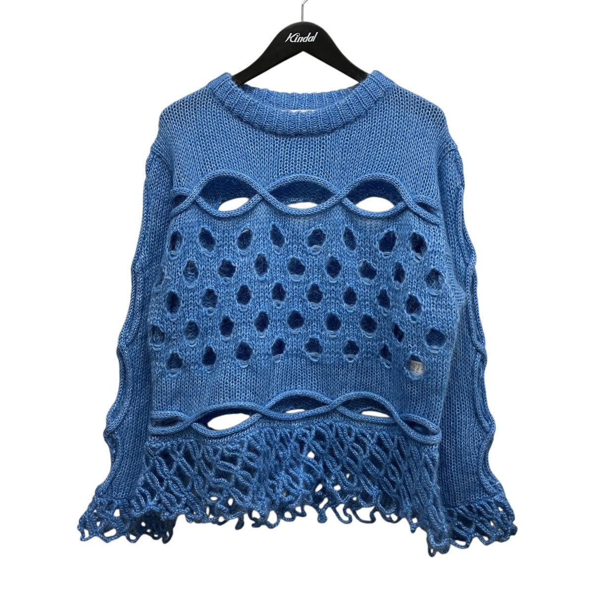LEINWANDE Cable Mohair Sweaterモヘア混ニット0225030508 古着・中古-1枚目のアイテム画像
