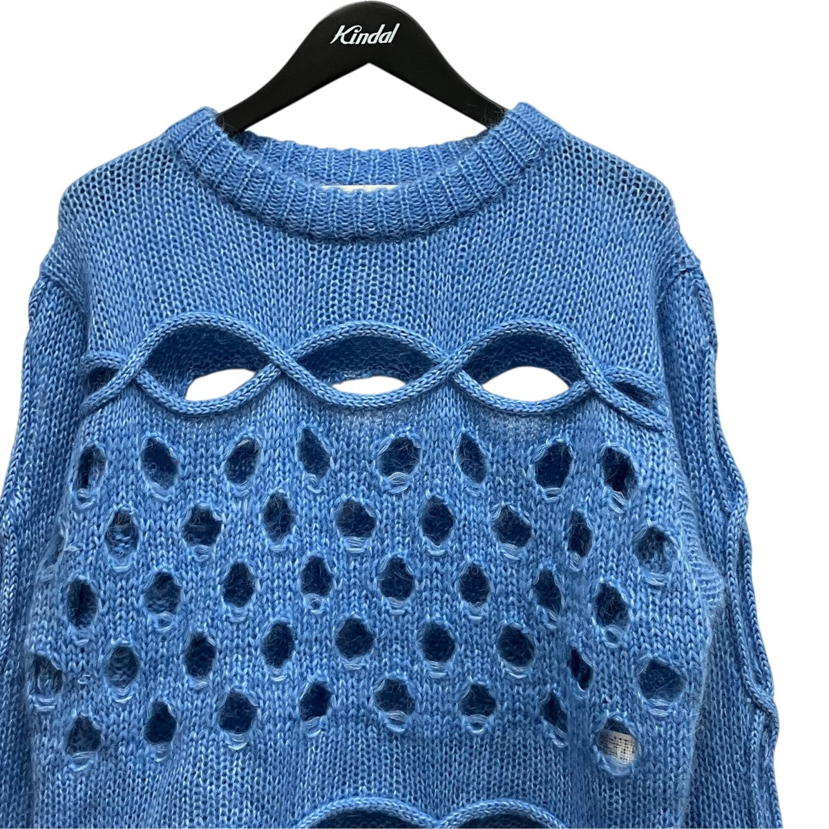 LEINWANDE Cable Mohair Sweaterモヘア混ニット0225030508 古着・中古-3枚目のアイテム画像