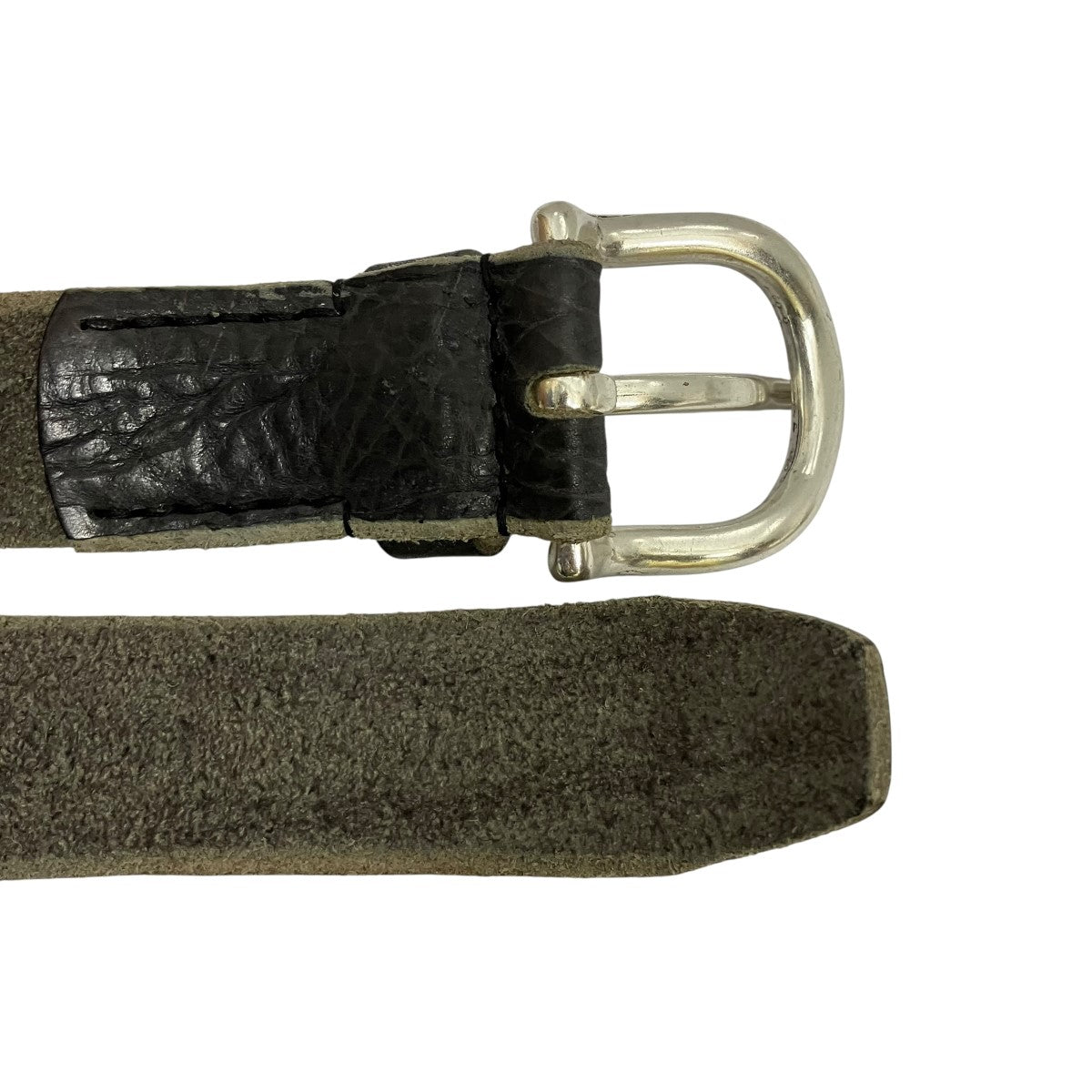 OUR LEGACY 3．5 CM BELT Soft Coal Torn BovineレザーベルトA4258BS 古着・中古-5枚目のアイテム画像