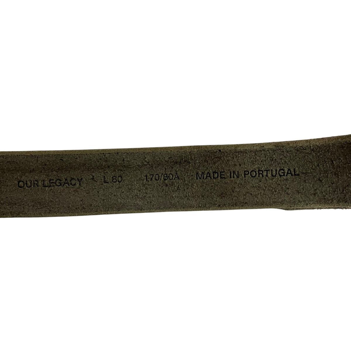 OUR LEGACY 3．5 CM BELT Soft Coal Torn BovineレザーベルトA4258BS 古着・中古-7枚目のアイテム画像