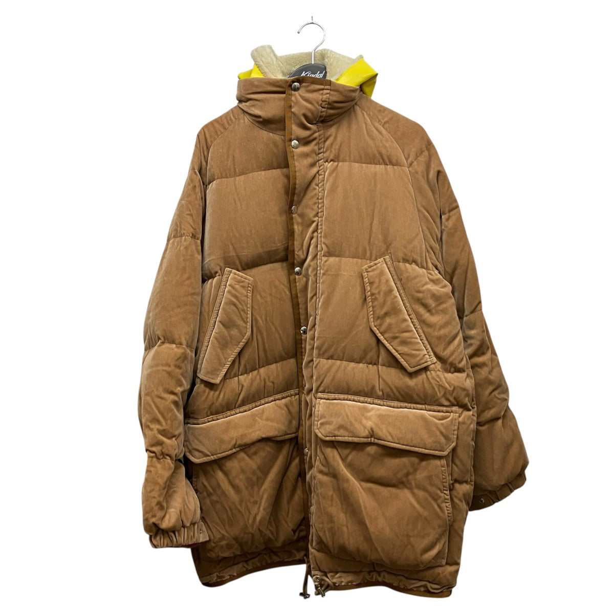 sacai レザー切替ベロアダウンコート17-01485M 古着・中古-1枚目のアイテム画像