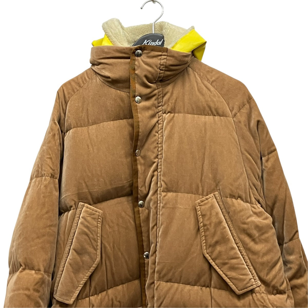 sacai レザー切替ベロアダウンコート17-01485M 古着・中古-4枚目のアイテム画像