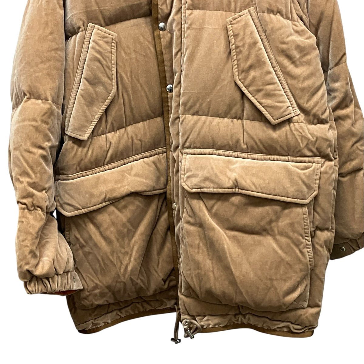 sacai レザー切替ベロアダウンコート17-01485M 古着・中古-5枚目のアイテム画像