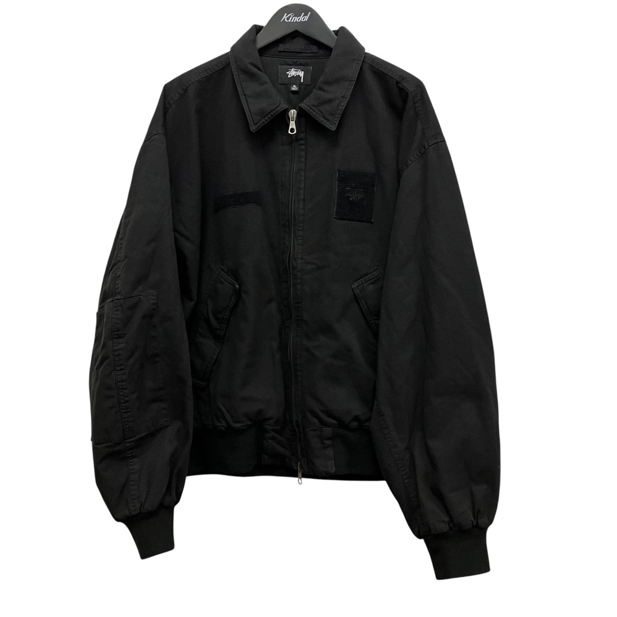 stussy FLIGHT BOMBERロゴワッペン中綿ブルゾン 古着・中古-1枚目のアイテム画像