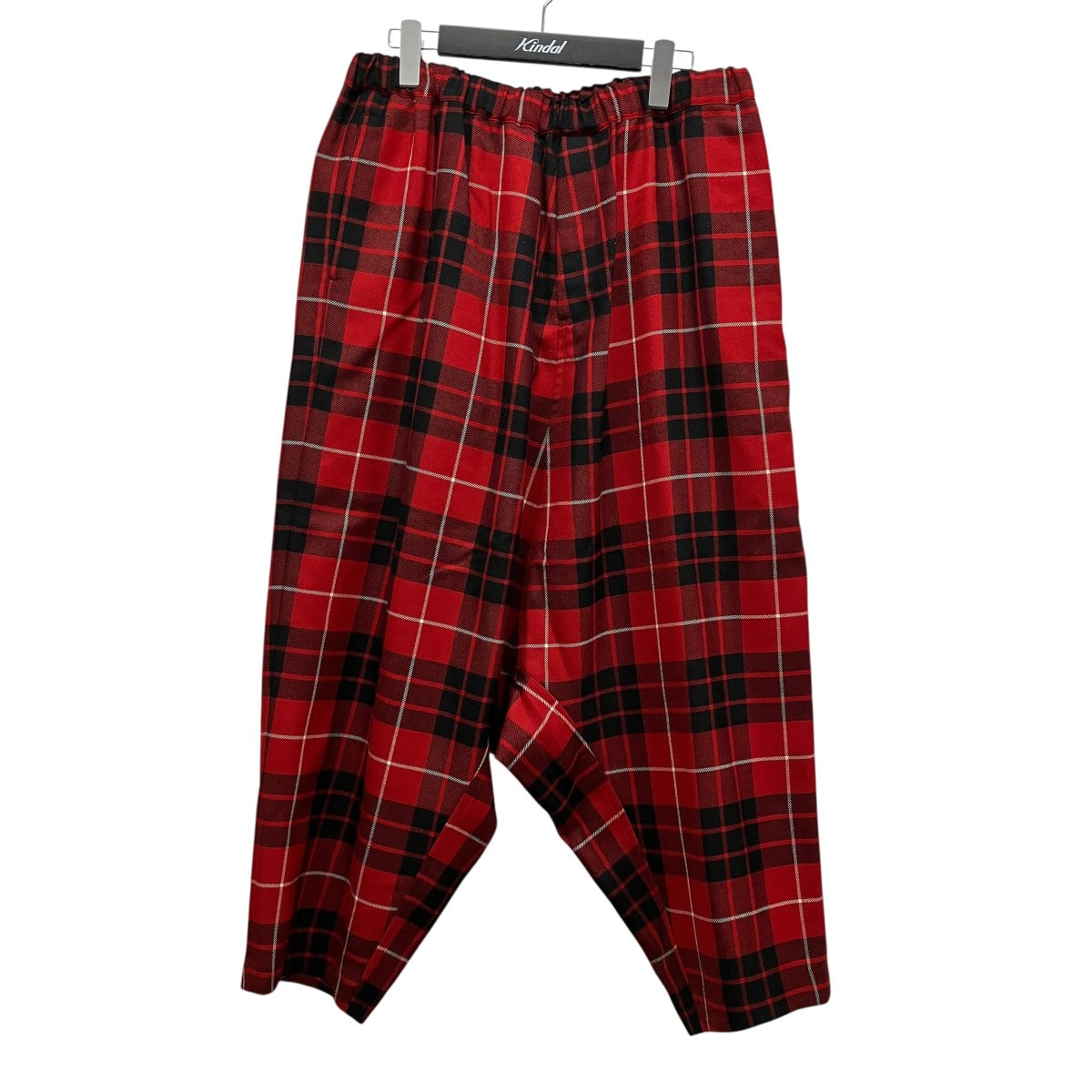 BLACK COMME des GARCONS チェック柄タータンチェックサルエルパンツ1L-P010 古着・中古-1枚目のアイテム画像