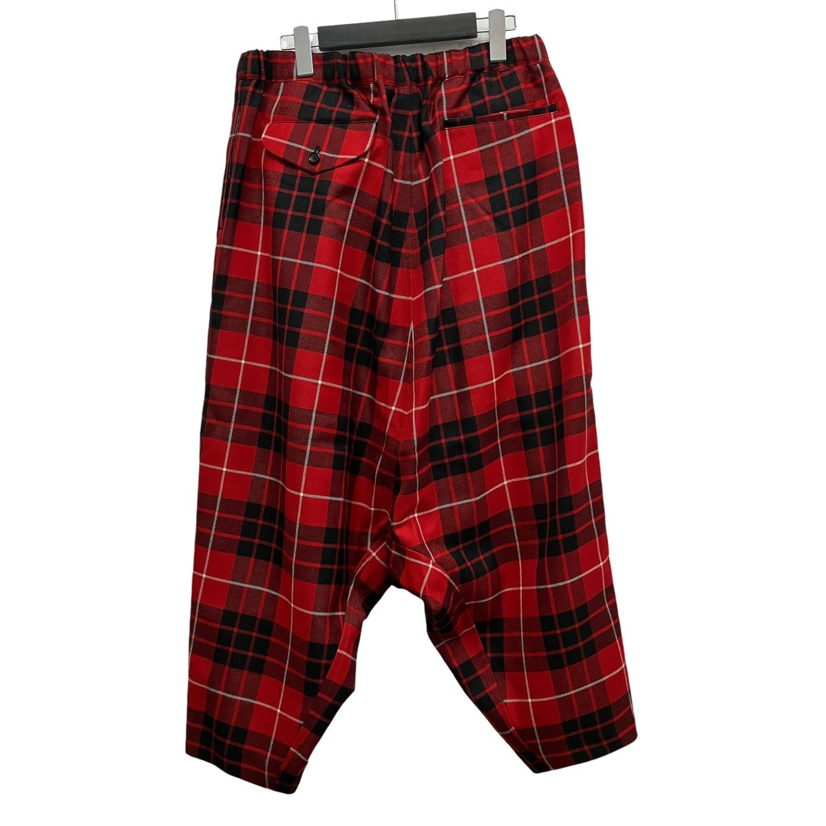 BLACK COMME des GARCONS チェック柄タータンチェックサルエルパンツ1L-P010 古着・中古-2枚目のアイテム画像