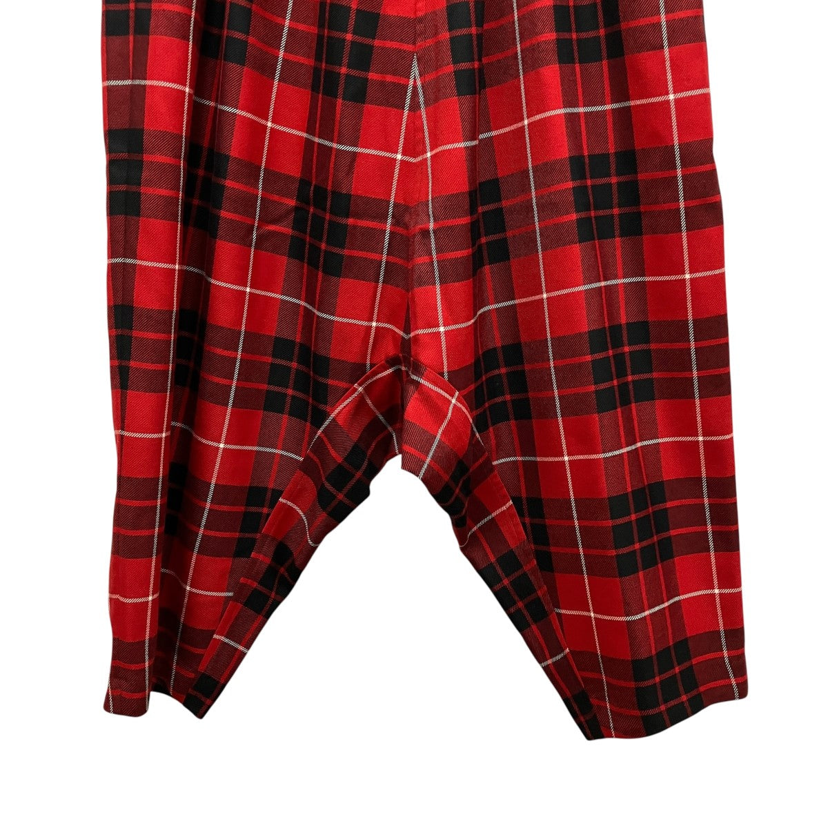 BLACK COMME des GARCONS チェック柄タータンチェックサルエルパンツ1L-P010 古着・中古-4枚目のアイテム画像