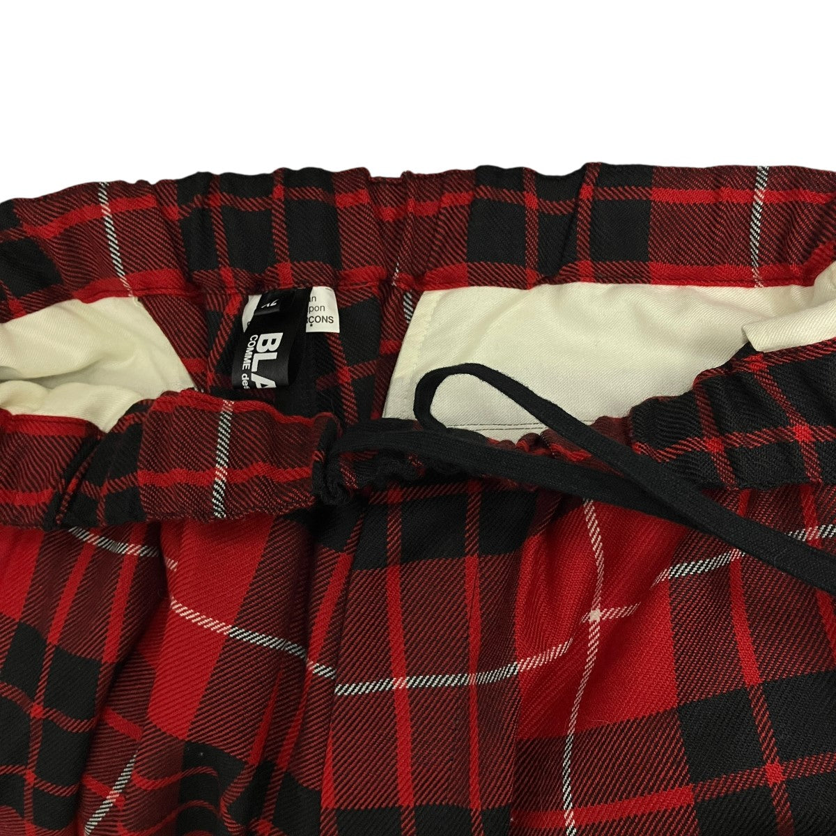 BLACK COMME des GARCONS チェック柄タータンチェックサルエルパンツ1L-P010 古着・中古-5枚目のアイテム画像