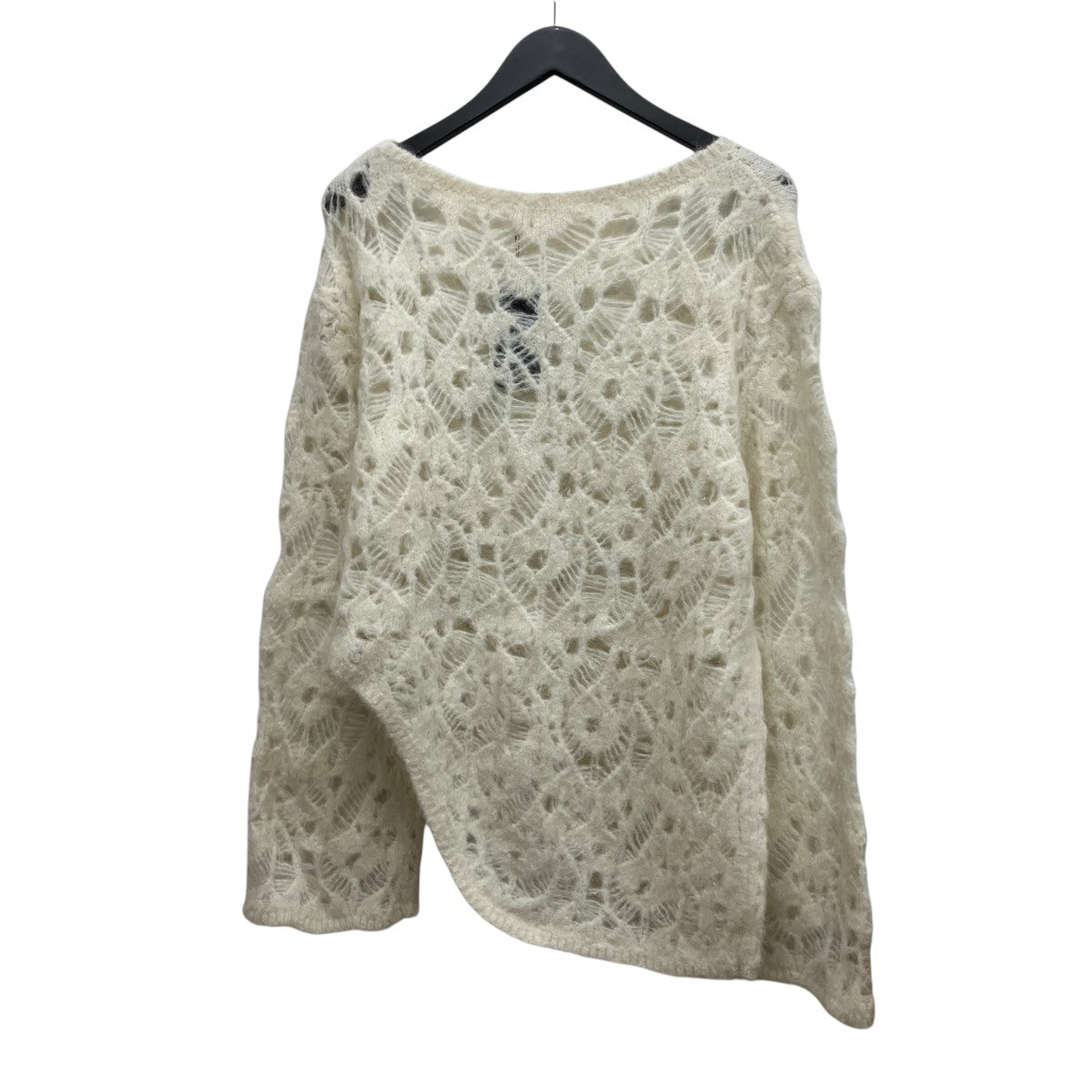 MOHAIR LACE FRILLED TOPアシンメトリーモヘアメッシュニットMLF25802